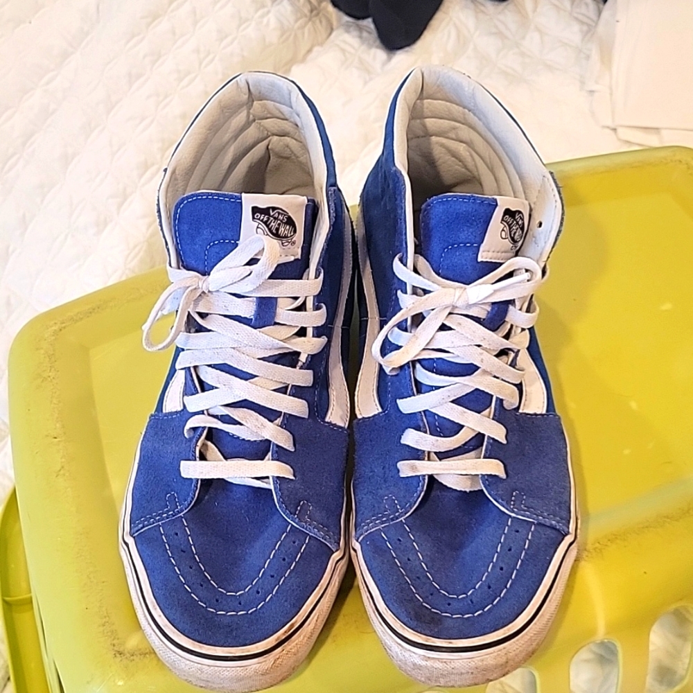 Mens 11 vans blue suede high top